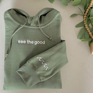 “See the good” embroidered sweatshirt